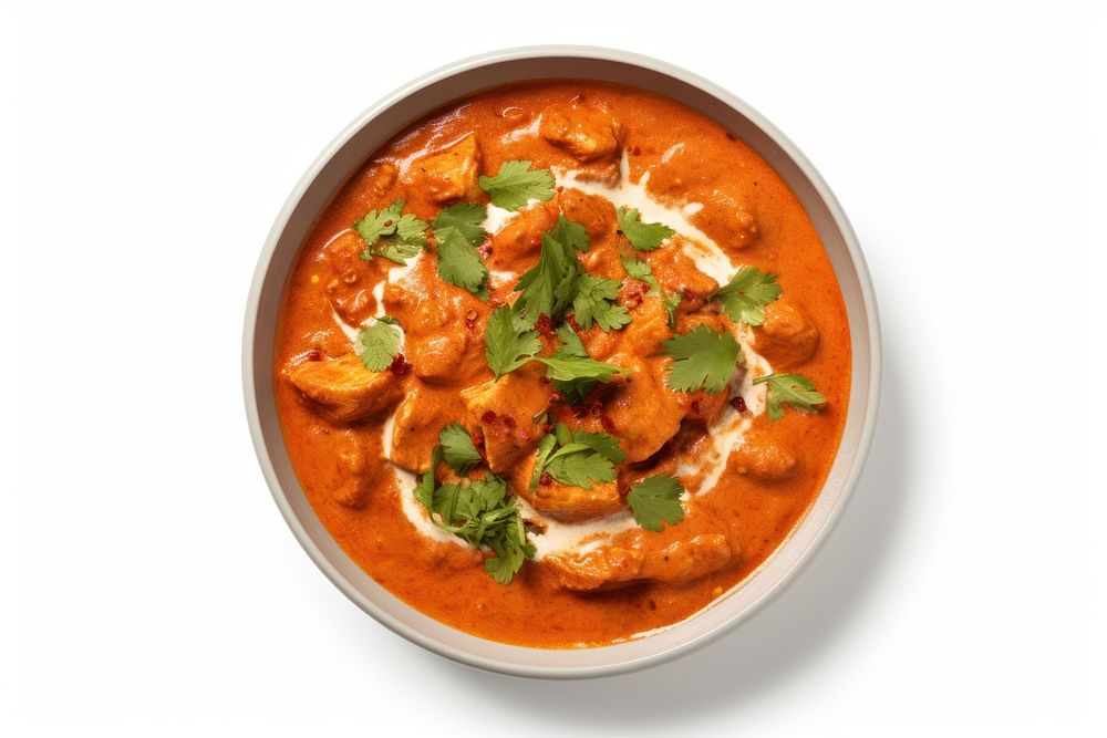 Indian butter chicken curry food meal dish. AI generated Image by rawpixel.