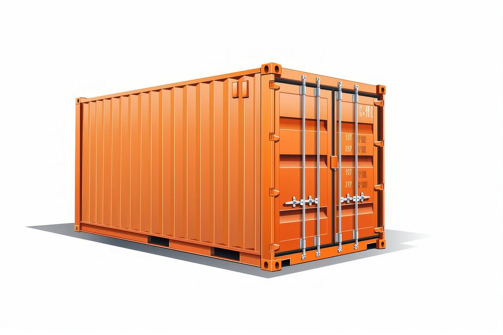 Cargo container white background architecture. AI generated Image by rawpixel.