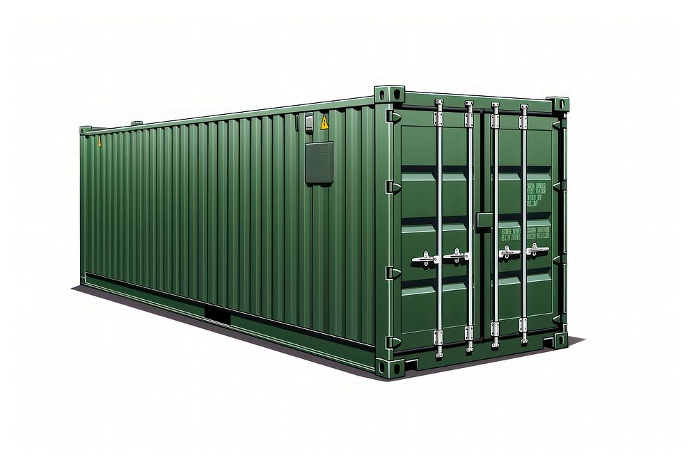 Cargo container white background architecture. AI generated Image by rawpixel.