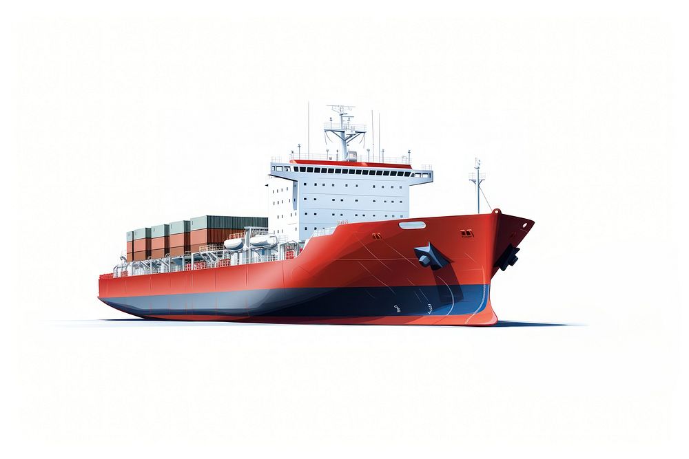 Cargo ship watercraft vehicle. AI generated Image by rawpixel.