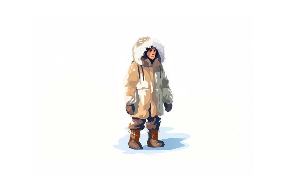 Antarctica footwear coat white background. AI generated Image by rawpixel.