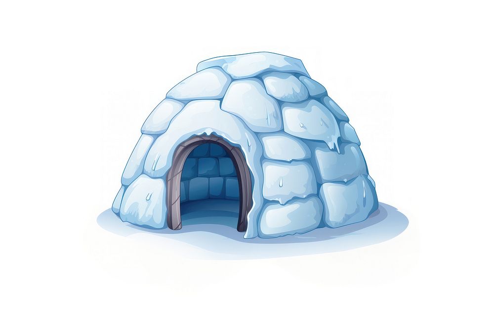 Antarctica igloo white background architecture. AI generated Image by rawpixel.