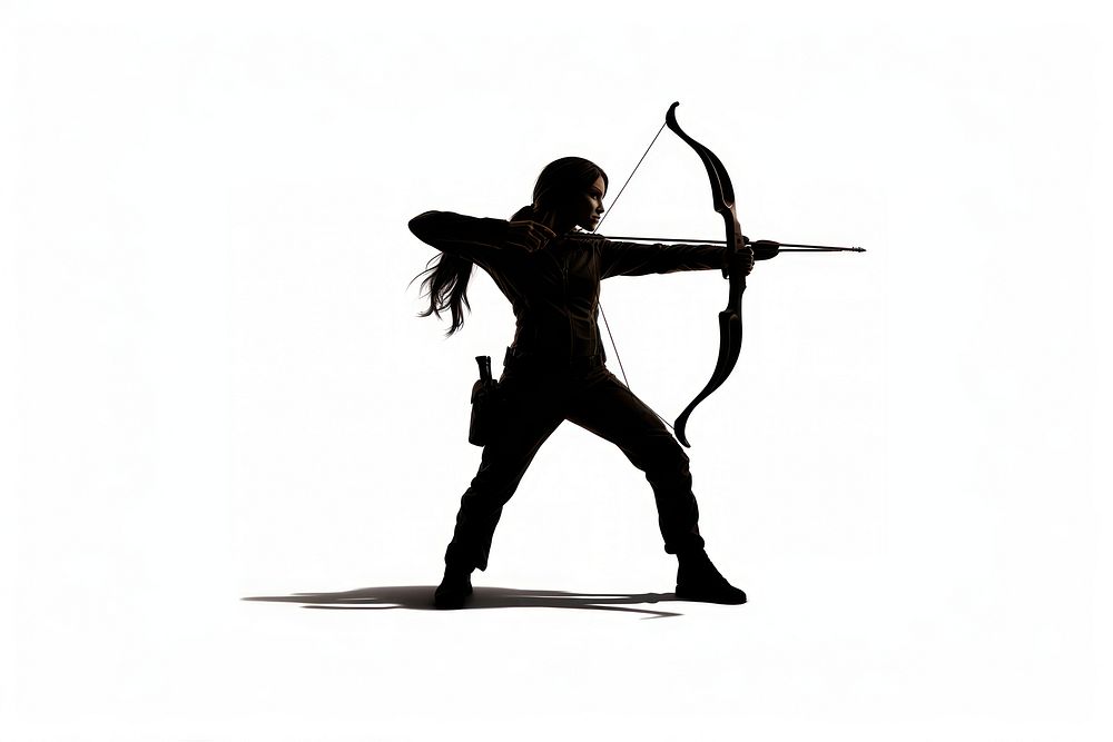 Archer silhouette archery weapon. AI generated Image by rawpixel.