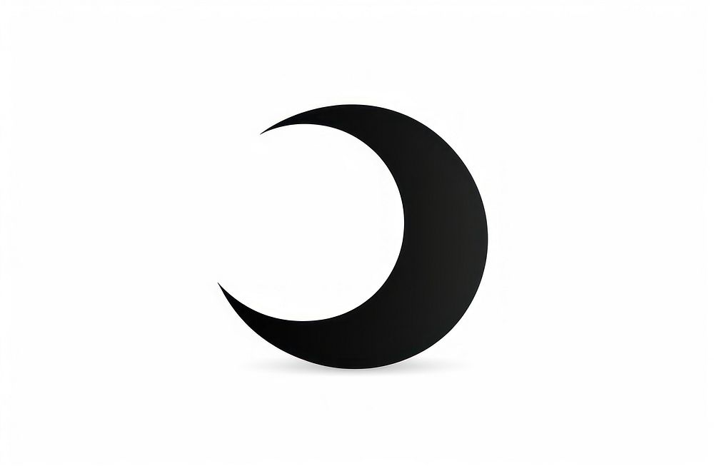 Crescent moon nature night black. AI generated Image by rawpixel.