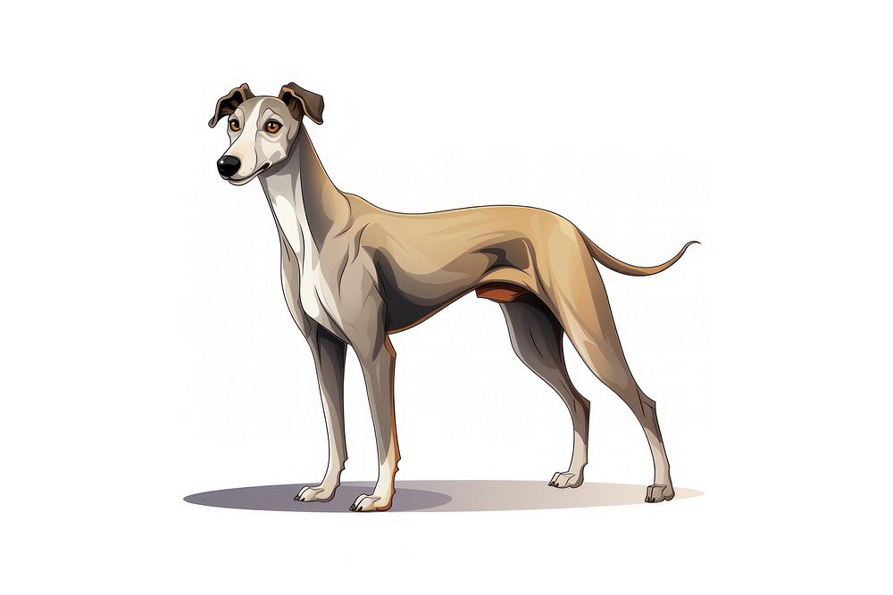 Greyhound dog cartoon animal. AI generated Image by rawpixel.