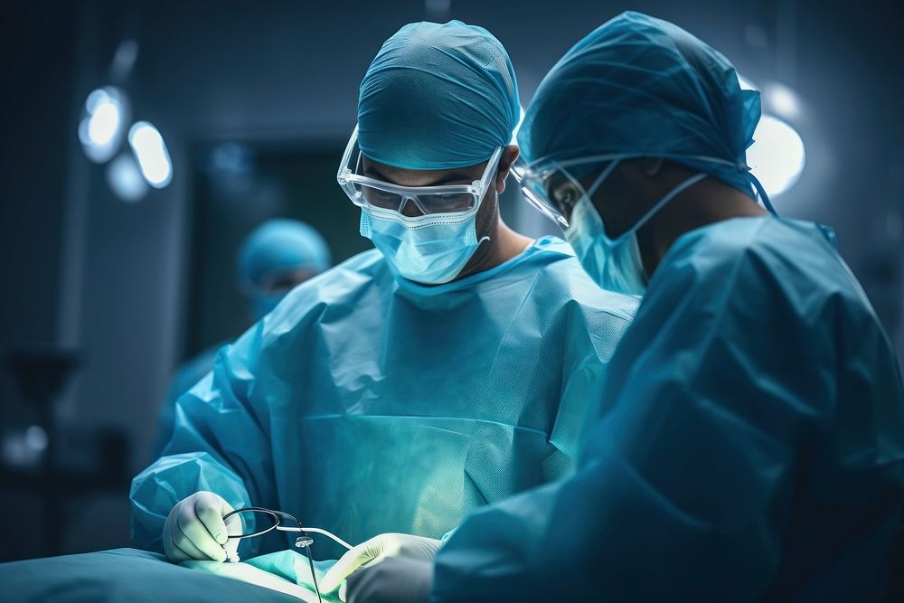 Surgeons hospital surgery doctor. AI generated Image by rawpixel.