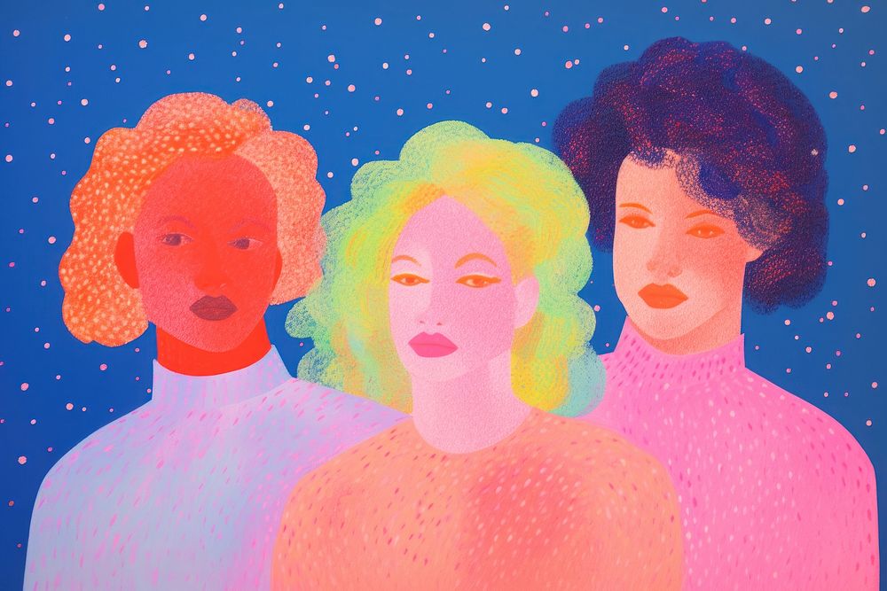 Diverse women art painting drawing. AI generated Image by rawpixel.