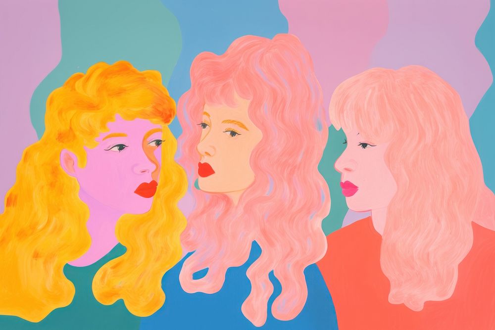 Diverse women art painting drawing. AI generated Image by rawpixel.