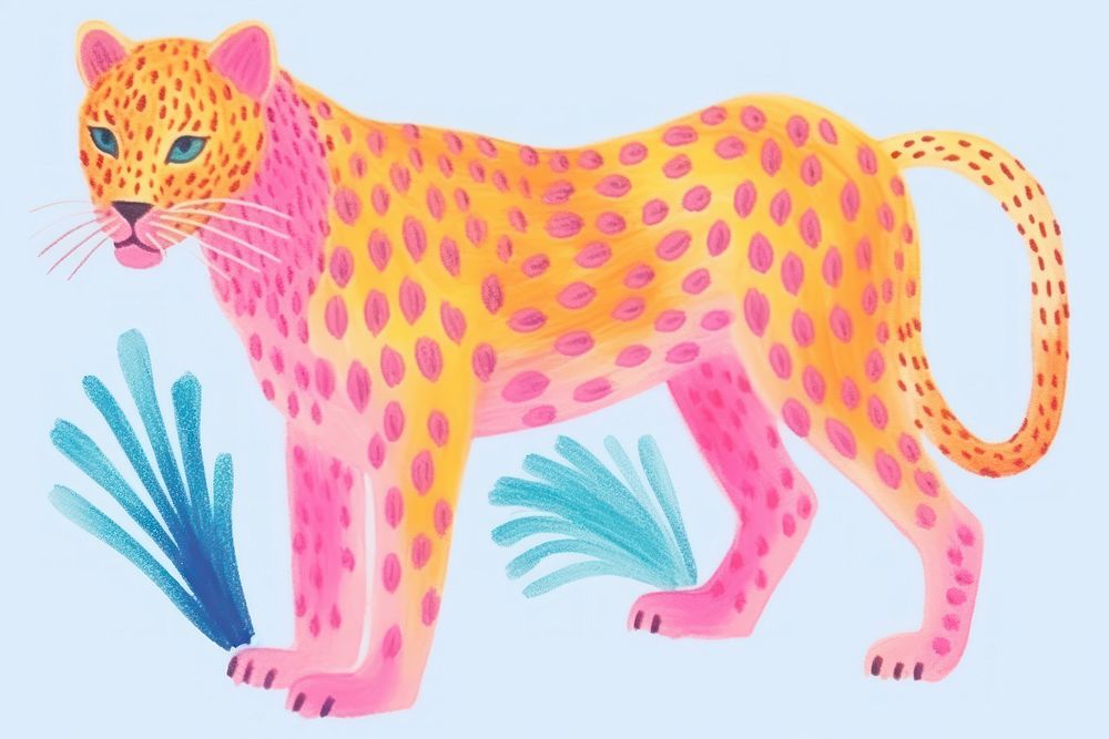 Cheetah leopard animal mammal. AI generated Image by rawpixel.