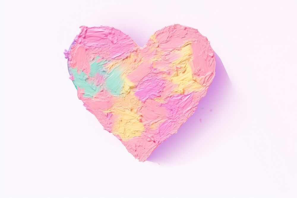 Heart broken paint white background creativity. AI generated Image by rawpixel.