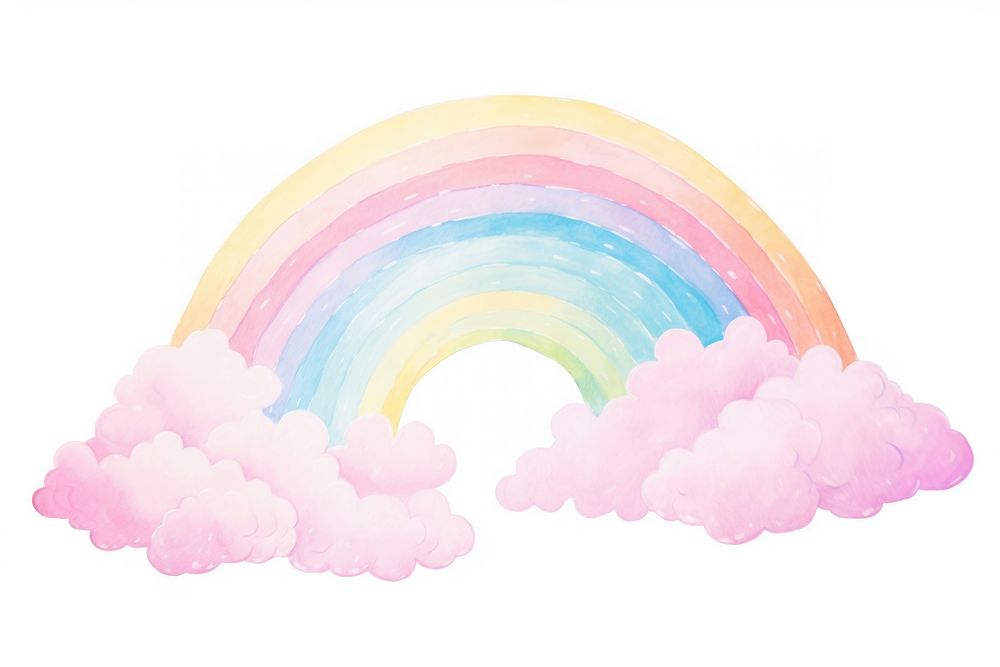 Rainbow and cloud backgrounds nature sky. AI generated Image by rawpixel.