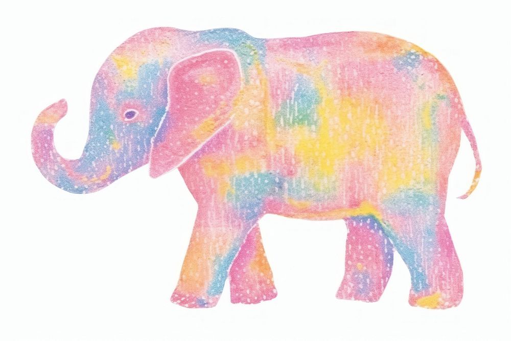 Elephant art wildlife animal. AI generated Image by rawpixel.