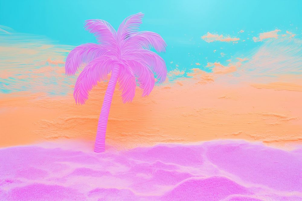 Beach tree backgrounds outdoors. AI generated Image by rawpixel.