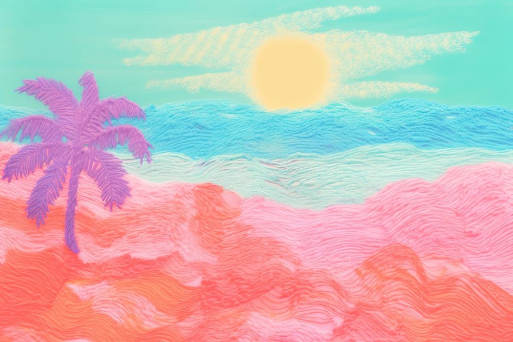 Beach art backgrounds outdoors. AI generated Image by rawpixel.