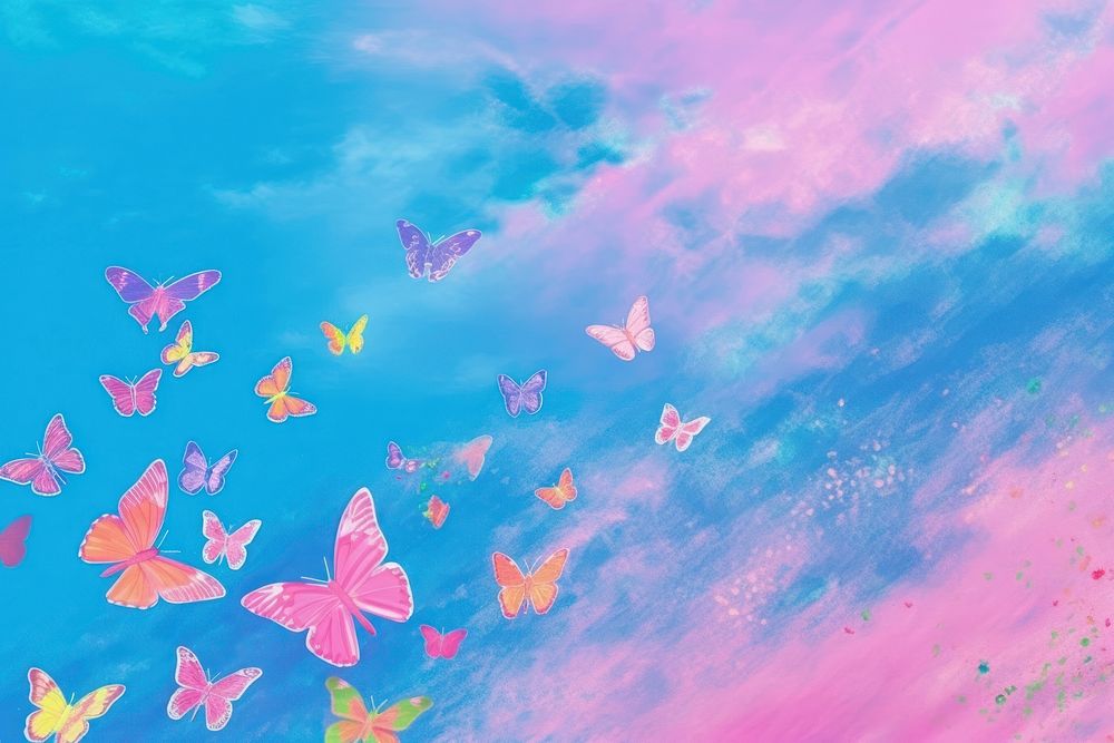 Butterflies backgrounds outdoors nature. AI generated Image by rawpixel.