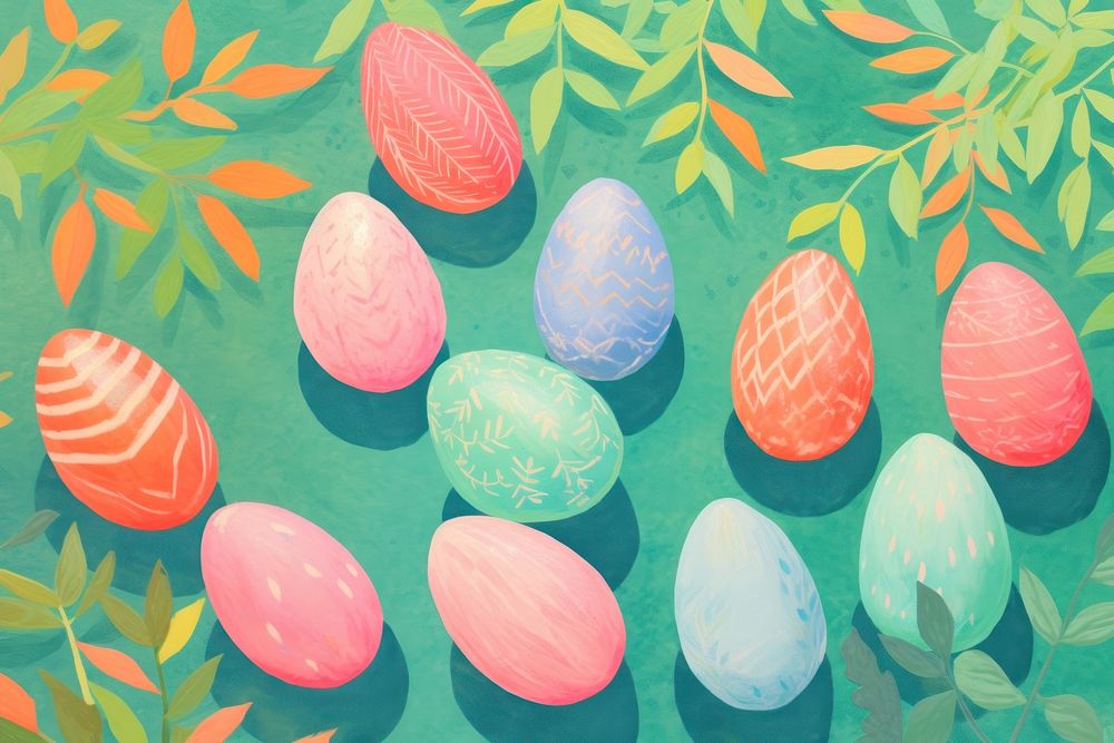 Easter eggs backgrounds celebration creativity. AI generated Image by rawpixel.