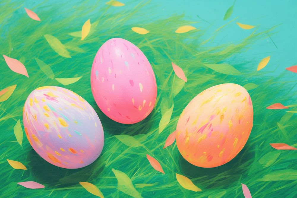 Easter eggs plant celebration creativity. AI generated Image by rawpixel.