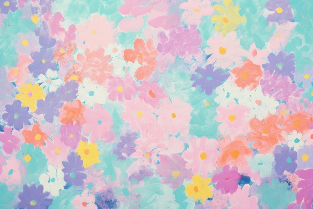Flowers art backgrounds painting. AI generated Image by rawpixel.