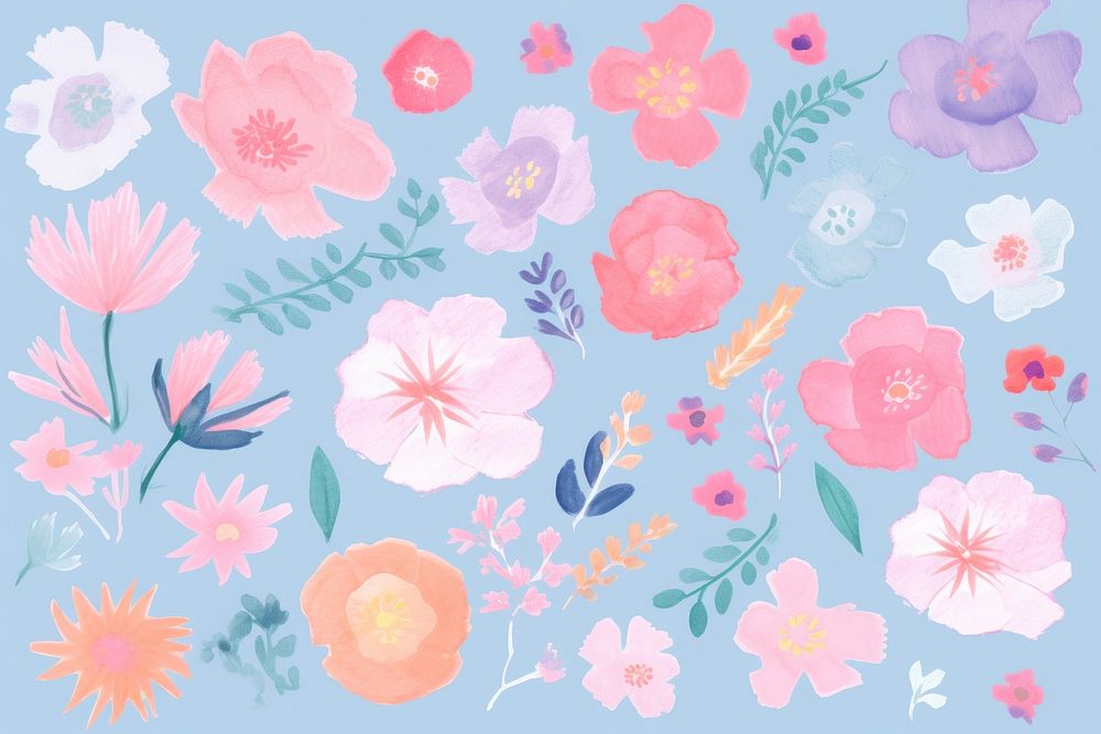 Flowers backgrounds pattern petal. AI generated Image by rawpixel.