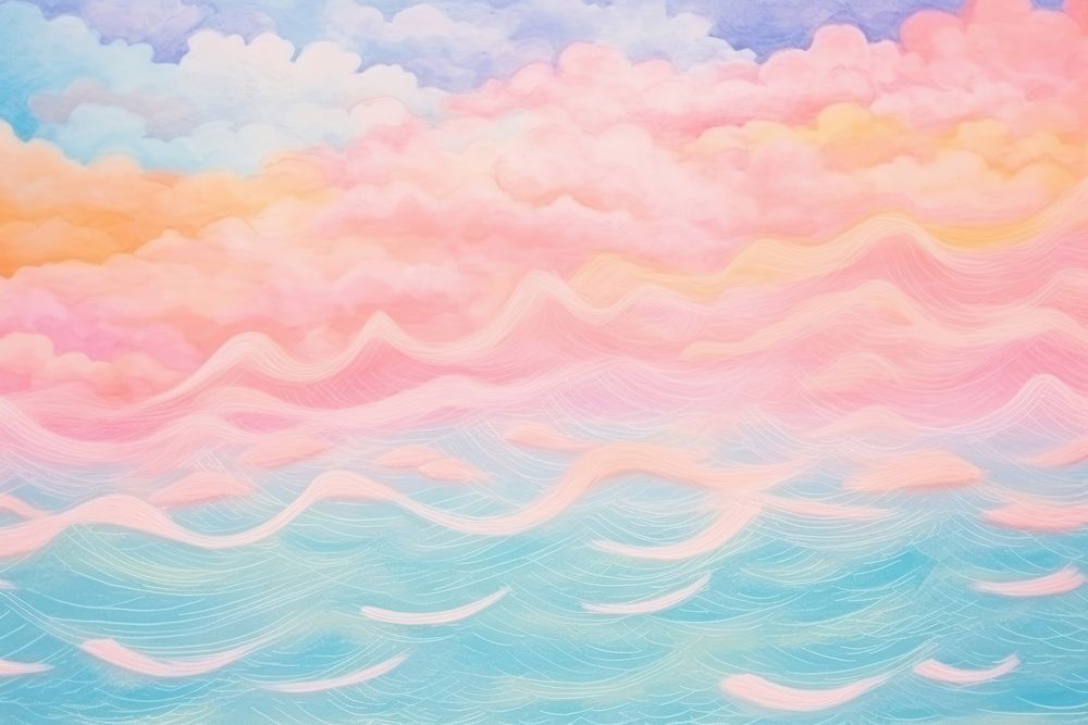 Ocean view art backgrounds painting. AI generated Image by rawpixel.