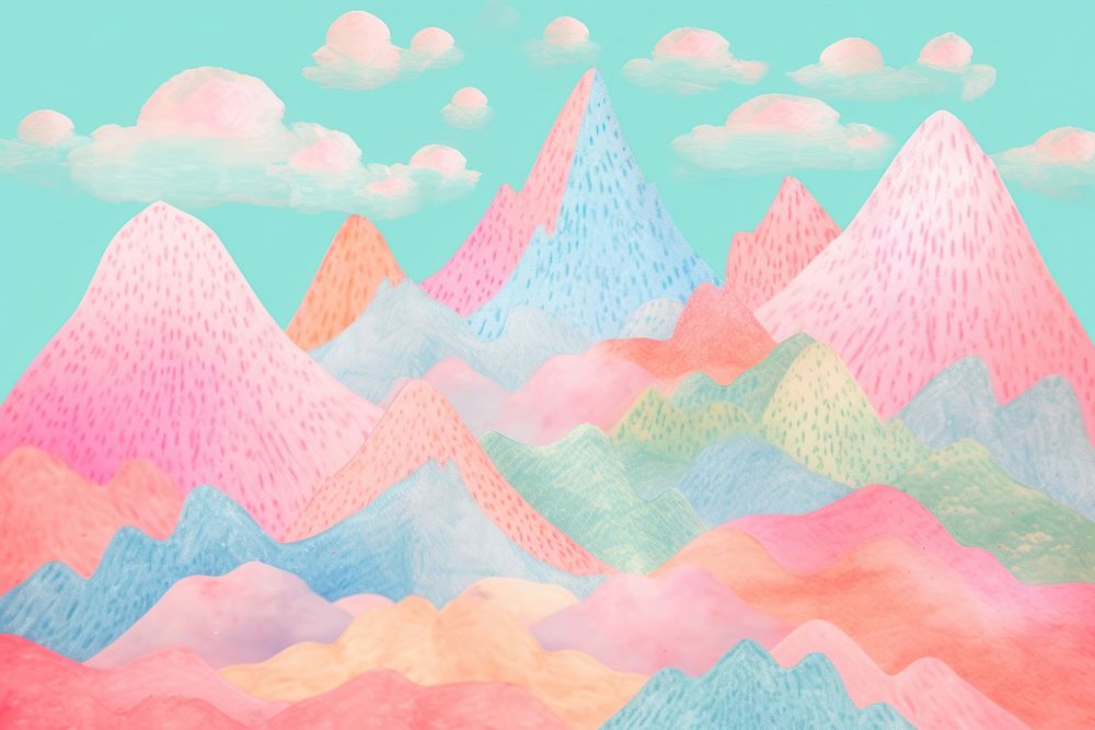 Mountain landscapes art backgrounds painting. AI generated Image by rawpixel.