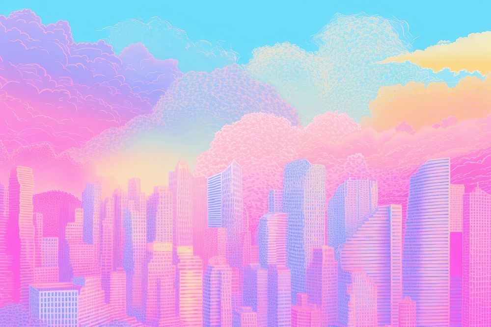 Skyline backgrounds outdoors city. AI generated Image by rawpixel.