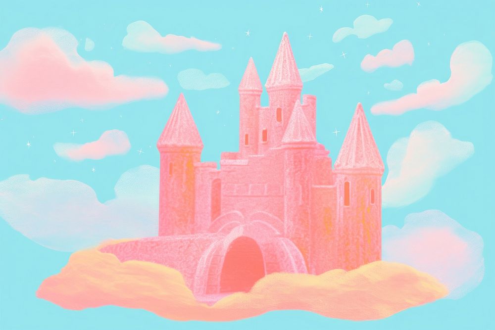 Castle architecture building outdoors. AI generated Image by rawpixel.