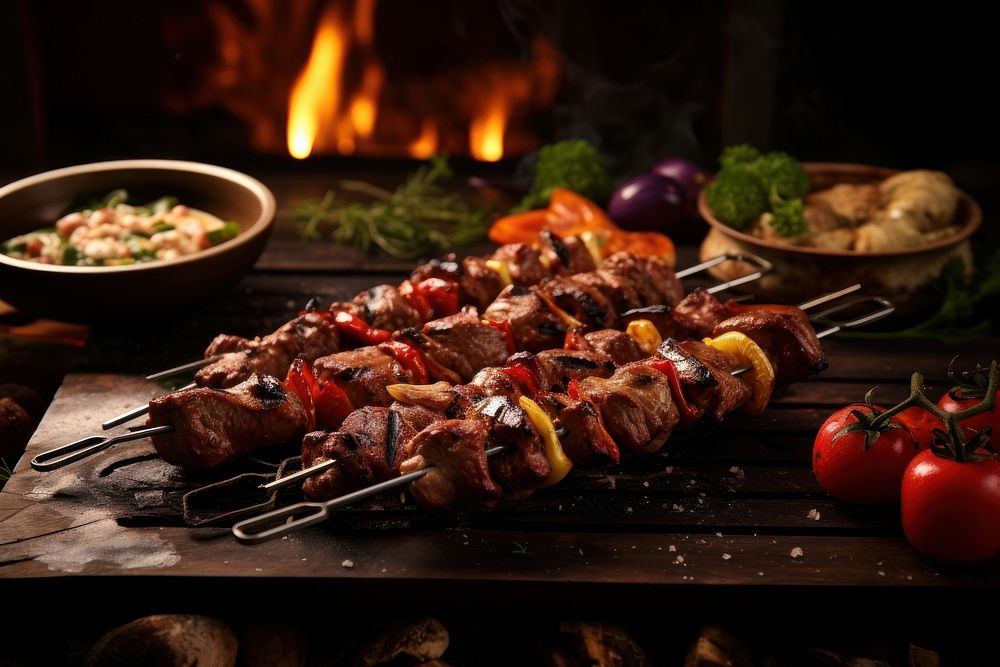 BBQ meat food grilling. AI generated Image by rawpixel.