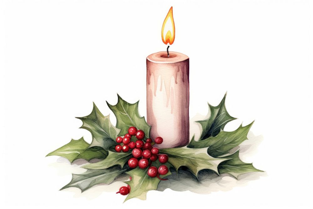 Christmas candle illuminated celebration decoration. AI generated Image by rawpixel.