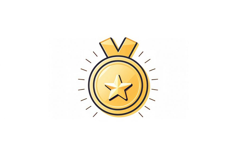 Reward gold symbol logo. AI generated Image by rawpixel.