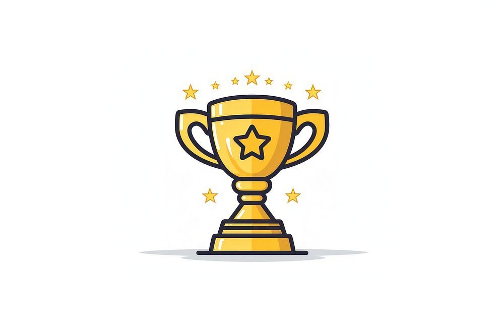 Reward trophy logo achievement. AI generated Image by rawpixel.