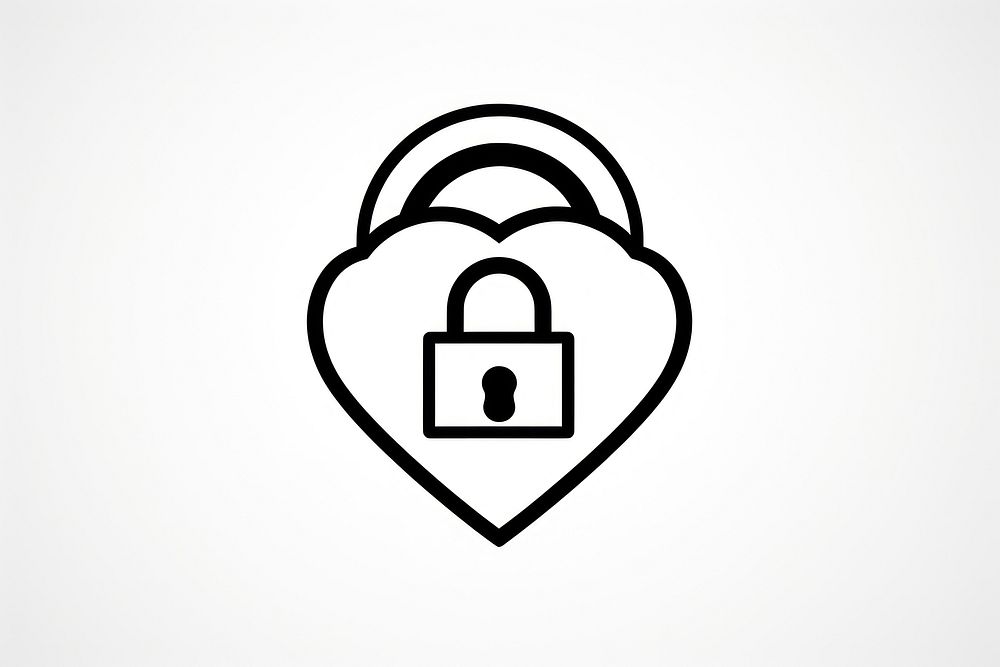 Lock security symbol line. AI generated Image by rawpixel.