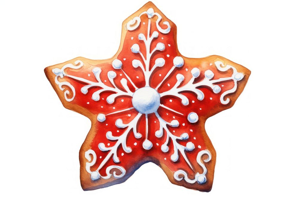 Christmas cookie white background confectionery gingerbread. AI generated Image by rawpixel.