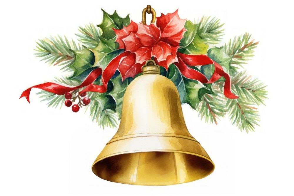 Christmas Bell bell plant white background. AI generated Image by rawpixel.
