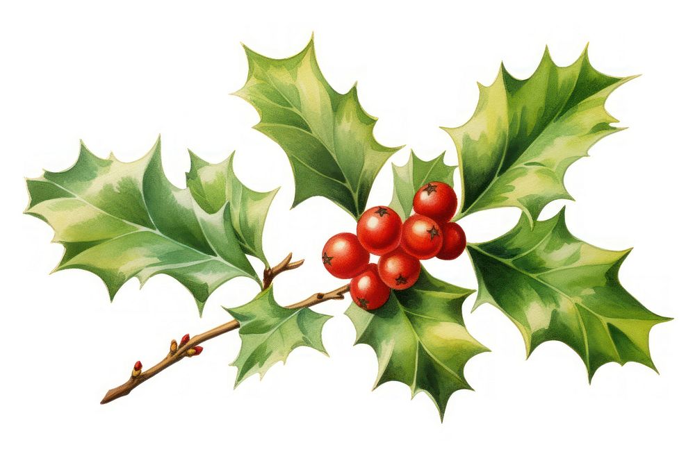 Christmas Holly christmas holly plant. AI generated Image by rawpixel.