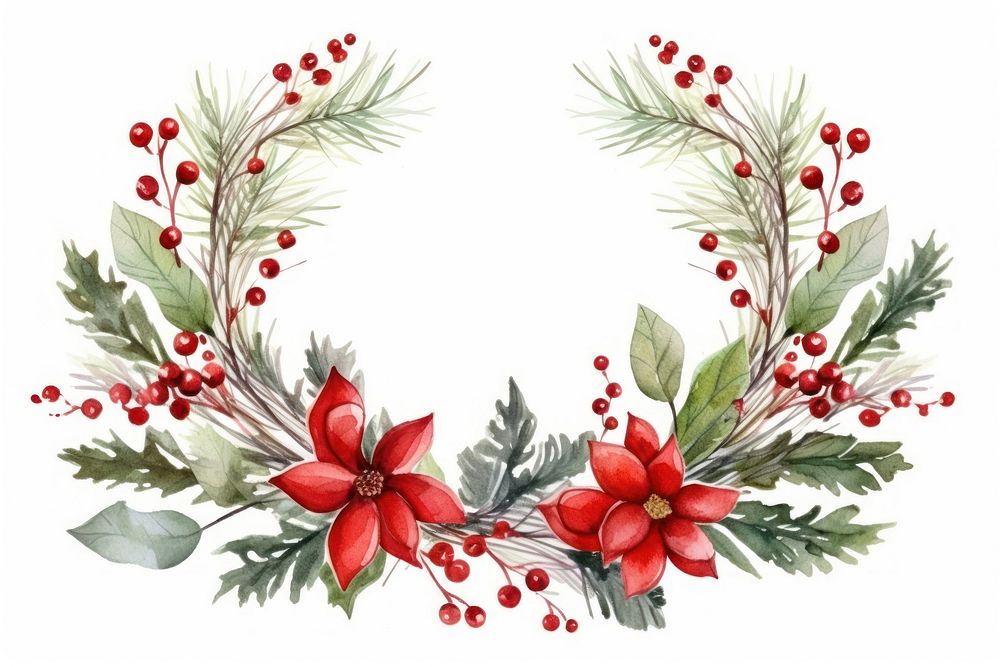 Christmas Wreath wreath pattern plant. AI generated Image by rawpixel.