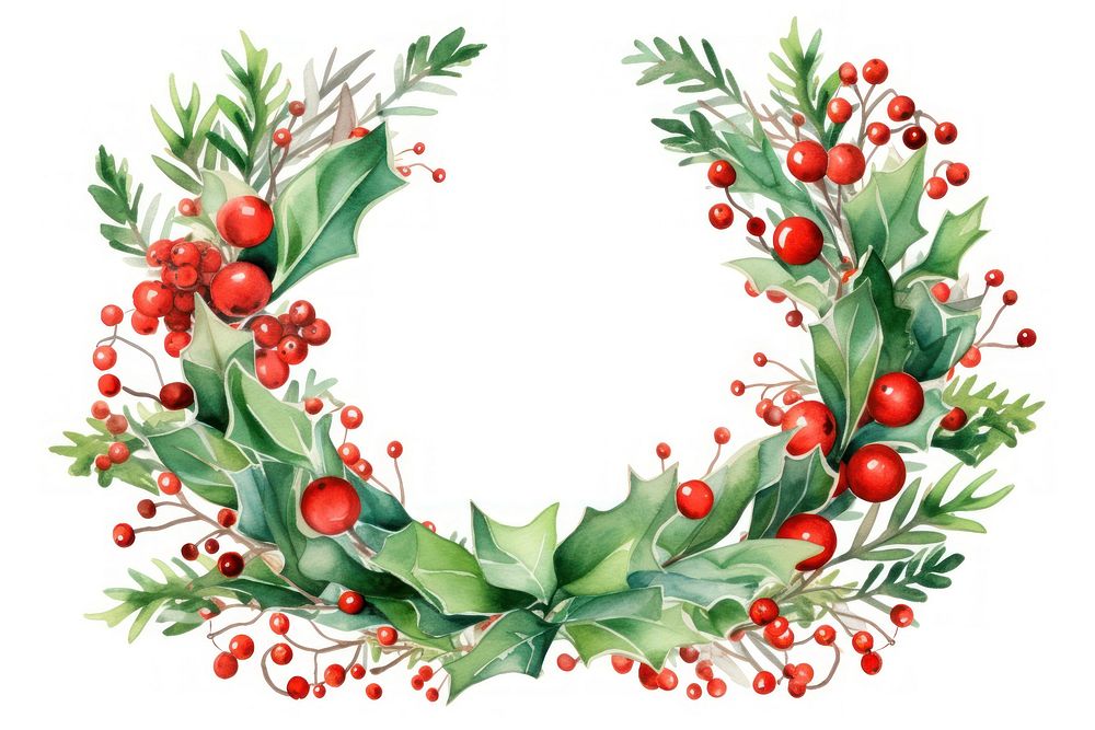 Christmas Wreath wreath plant food. AI generated Image by rawpixel.