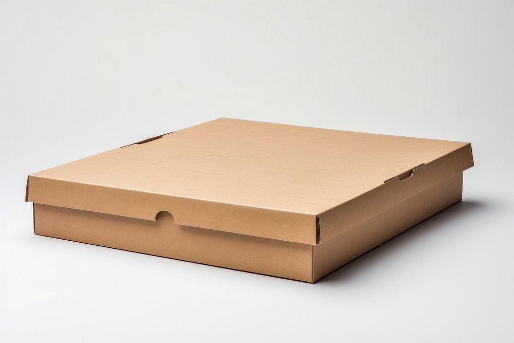 Empty pizza box cardboard carton white background. AI generated Image by rawpixel.
