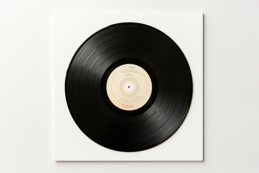 Record album white background gramophone technology. AI generated Image by rawpixel.