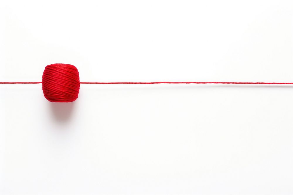 Red thread red white background material. AI generated Image by rawpixel.
