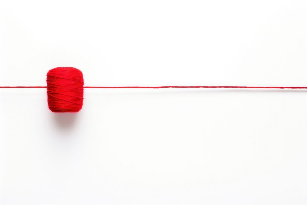 Red thread red white background material. AI generated Image by rawpixel.
