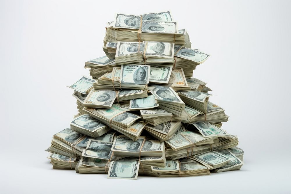 Stack of money dollar investment abundance. AI generated Image by rawpixel.