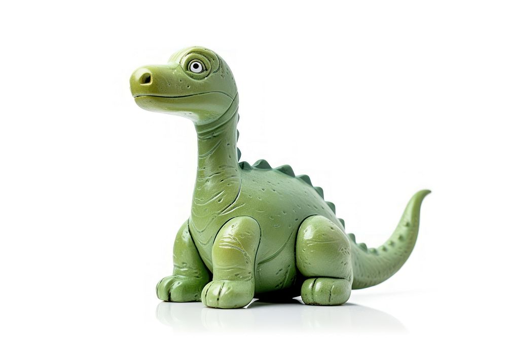 Diplodocus dinosaur toy reptile animal white background. AI generated Image by rawpixel.