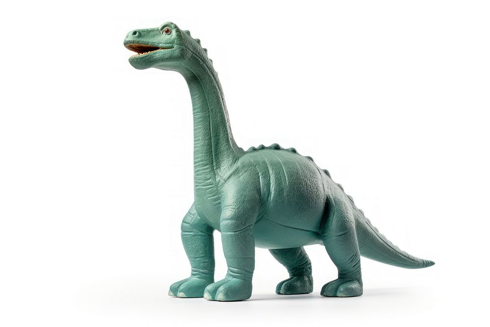 Diplodocus dinosaur toy reptile animal white background. AI generated Image by rawpixel.