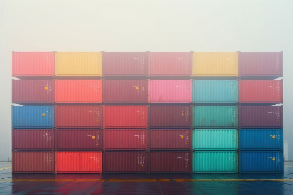 Cargo ship container architecture backgrounds. AI generated Image by rawpixel.