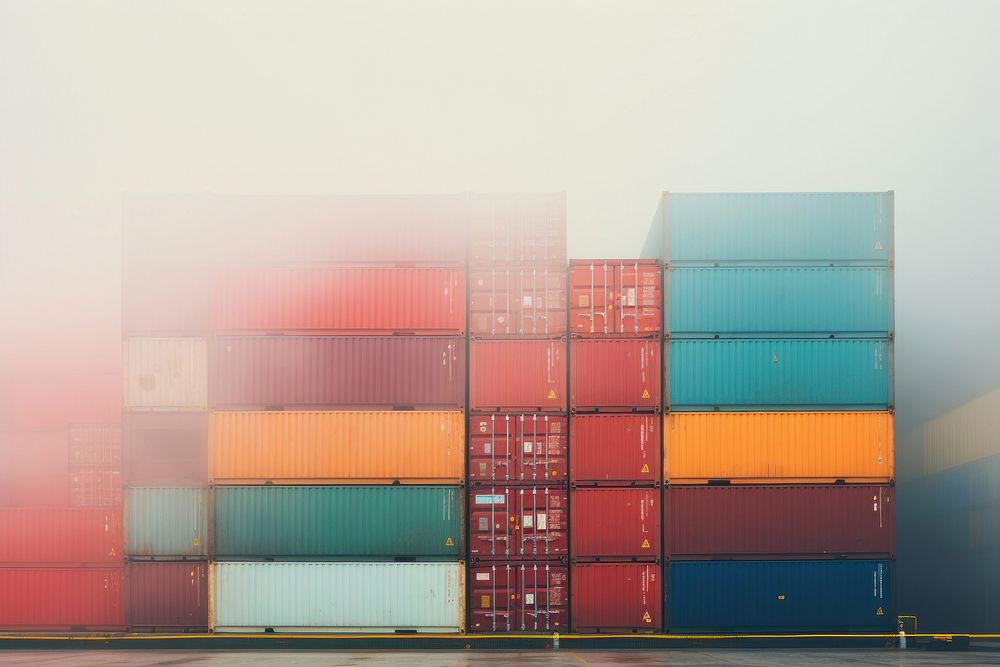 Cargo ship container architecture backgrounds. AI generated Image by rawpixel.