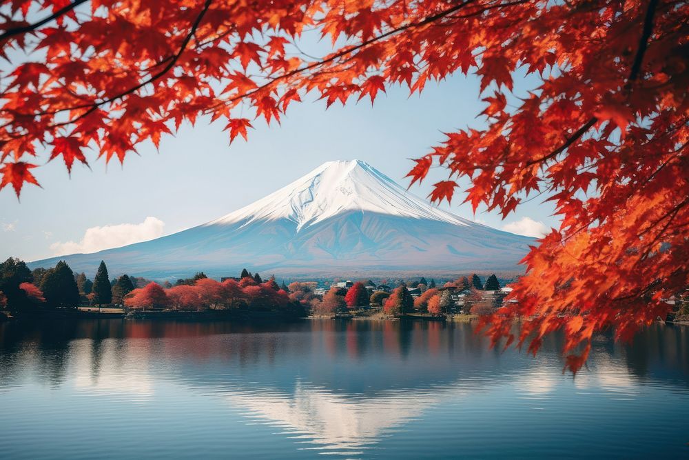 Japanese Autumn Season Landscape Mountain 