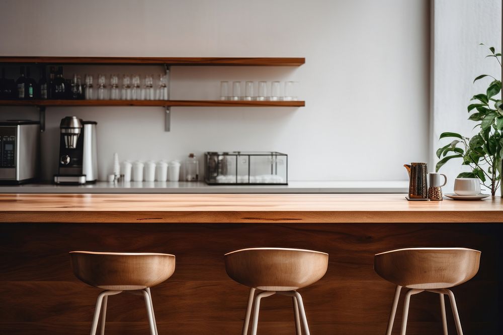 Coffee shop bar furniture kitchen. AI generated Image by rawpixel.