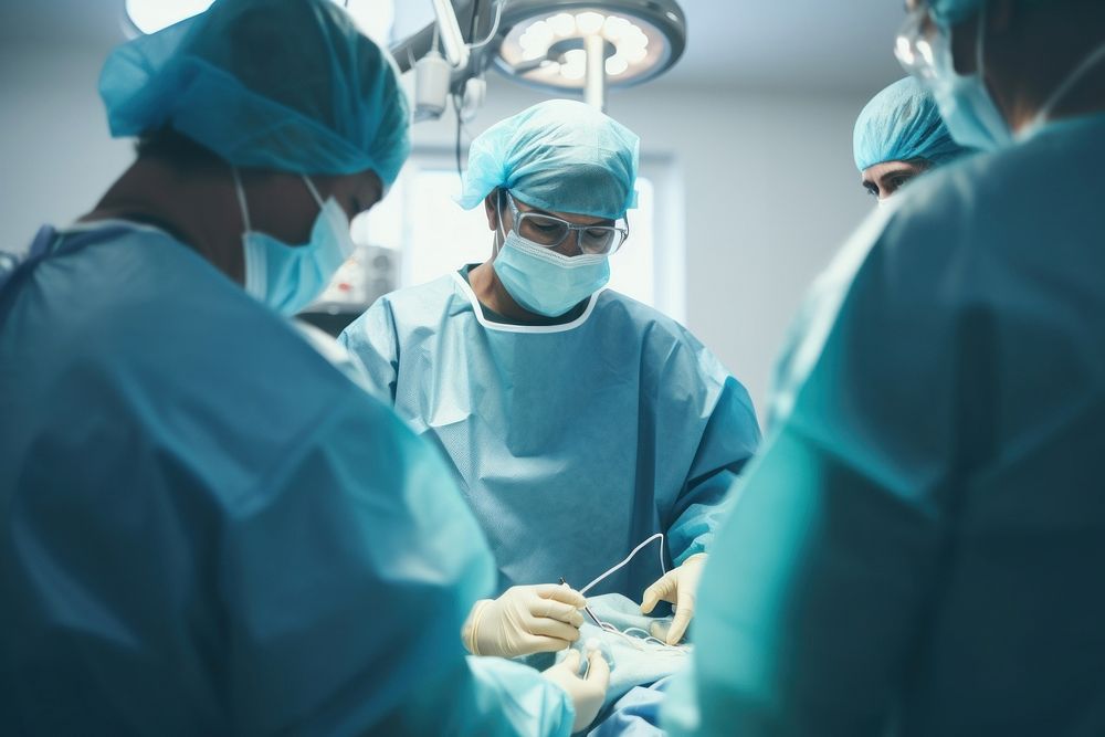 Surgeons hospital surgery doctor. AI generated Image by rawpixel.