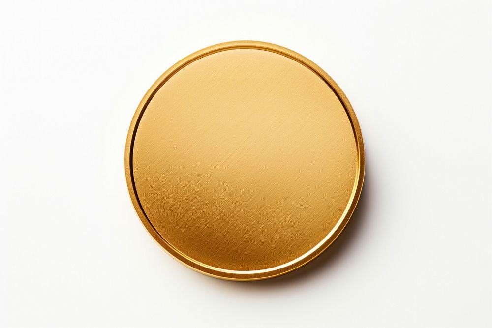 Gold coin metal money white background. AI generated Image by rawpixel.